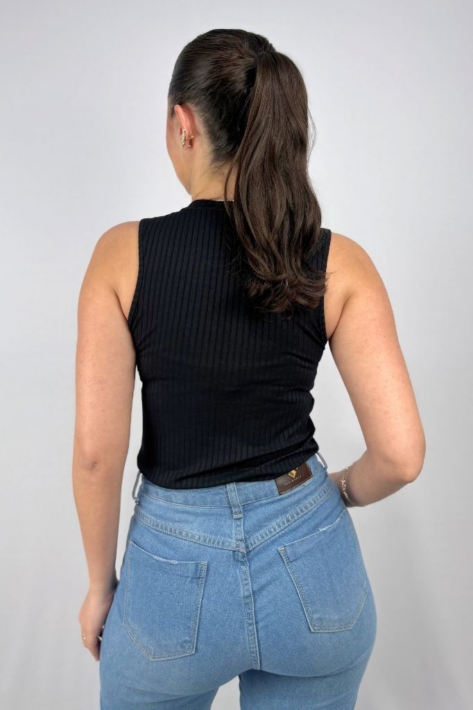 Regata Feminina em Viscose Canelado