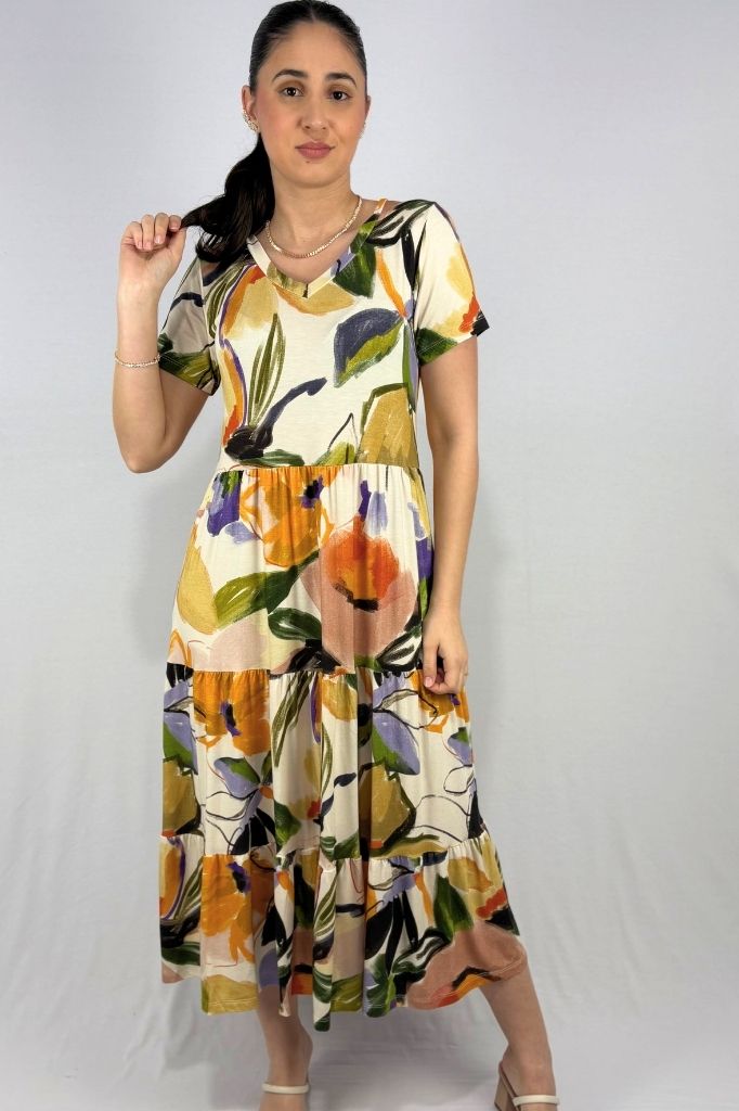Vestido Estampado 3 Marias em Viscolycra e Estampa Digital