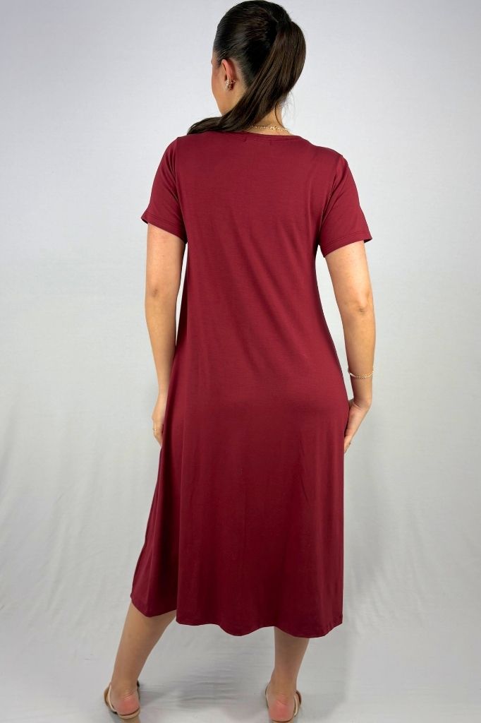 Vestido Midi Bicolor em Viscolycra