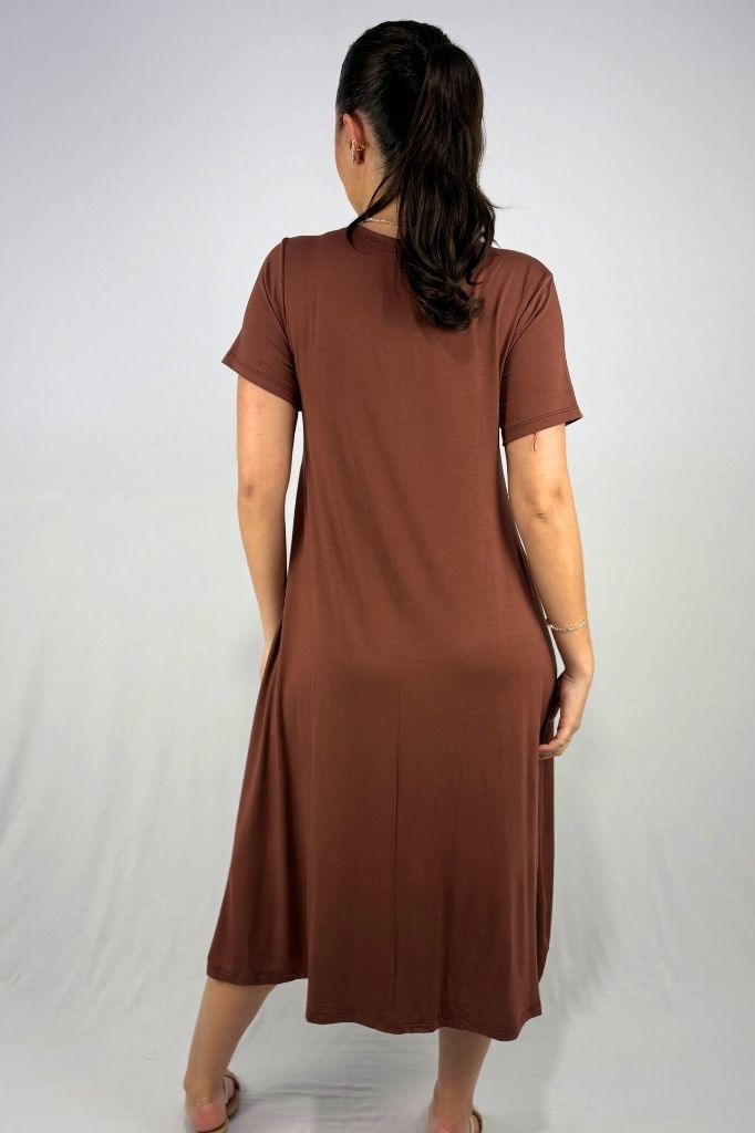 Vestido Midi Bicolor em Viscolycra