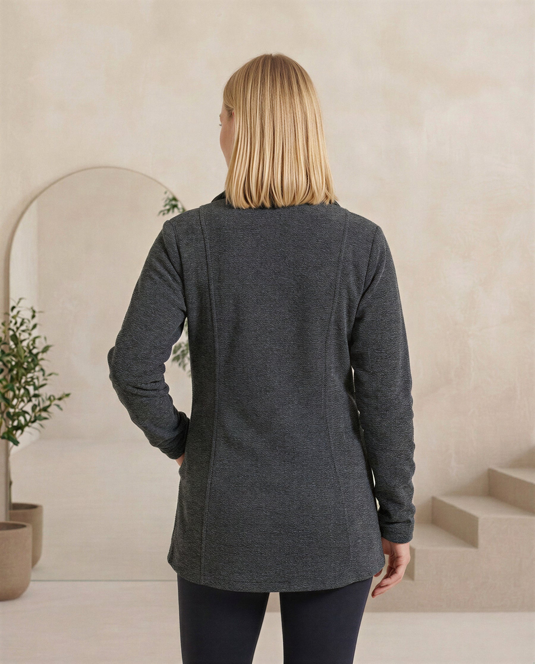 Casaco Feminino em Tecido Boucle Quentinho Inverno