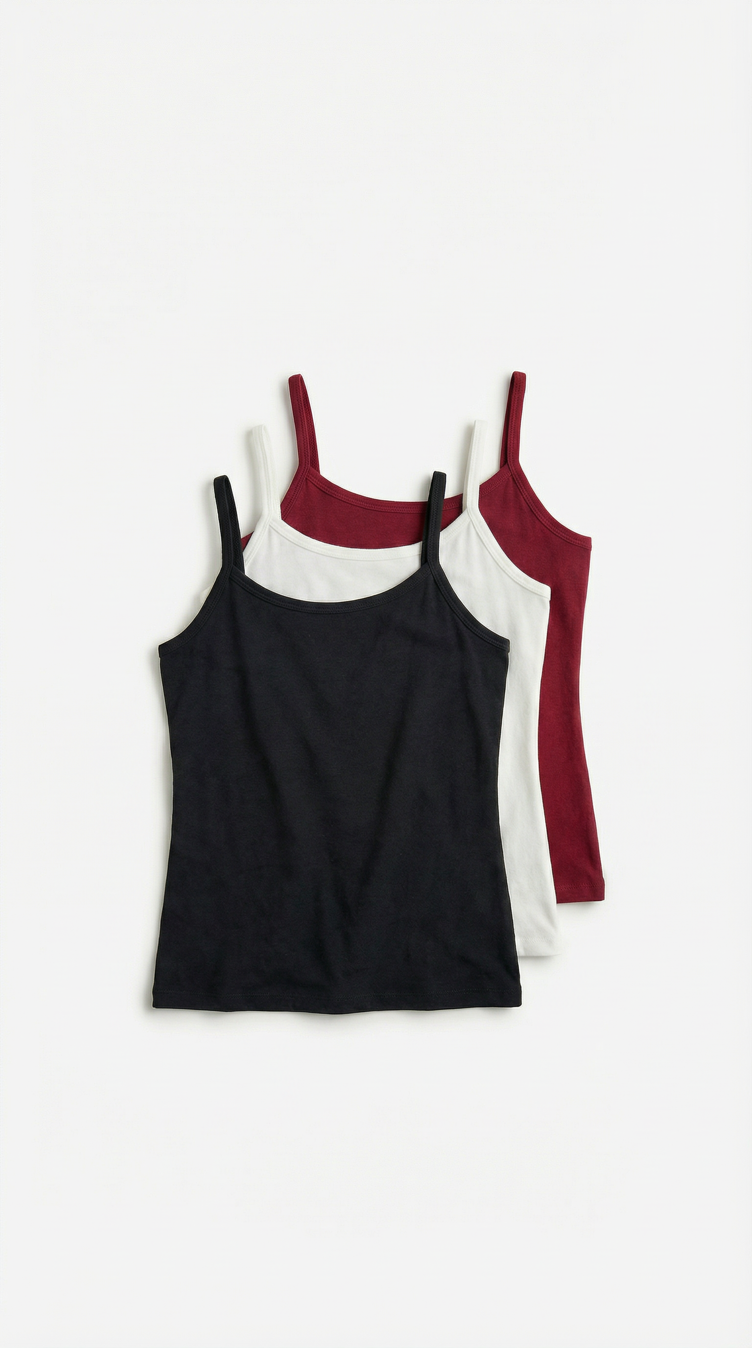 KIT 3 REGATAS ALÇA FINA VISCOLYCRA