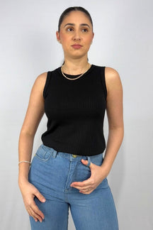 Regata Feminina em Viscose Canelado