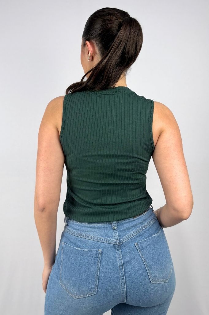 Regata Feminina em Viscose Canelado