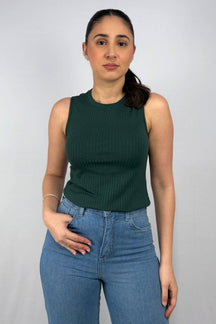 Regata Feminina em Viscose Canelado