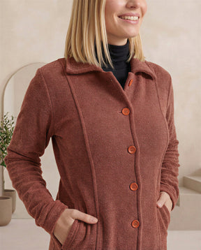 Casaco Feminino em Tecido Boucle Quentinho Inverno