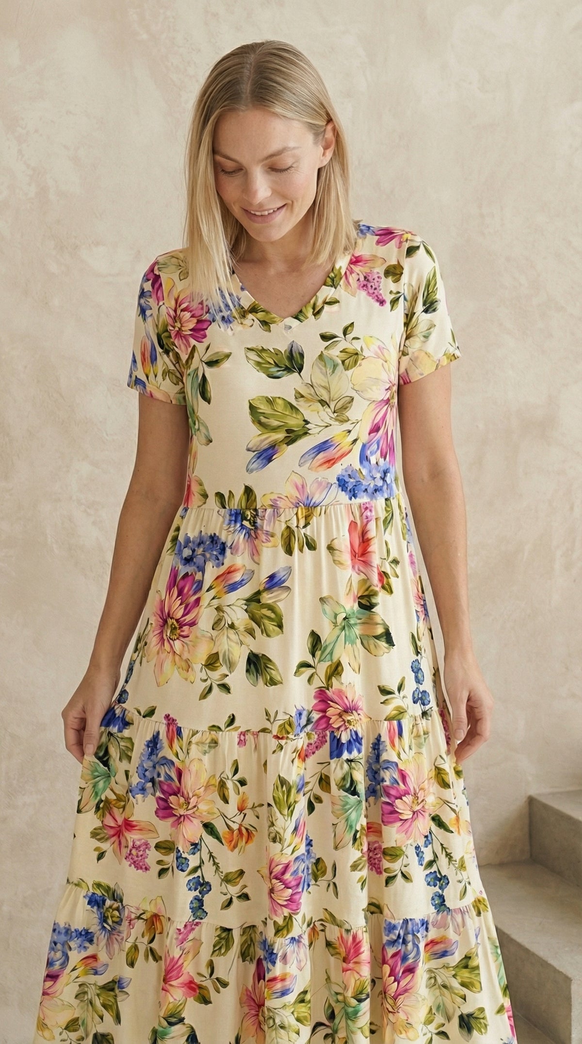 Vestido Estampado 3 Marias em Viscolycra e Estampa Digital