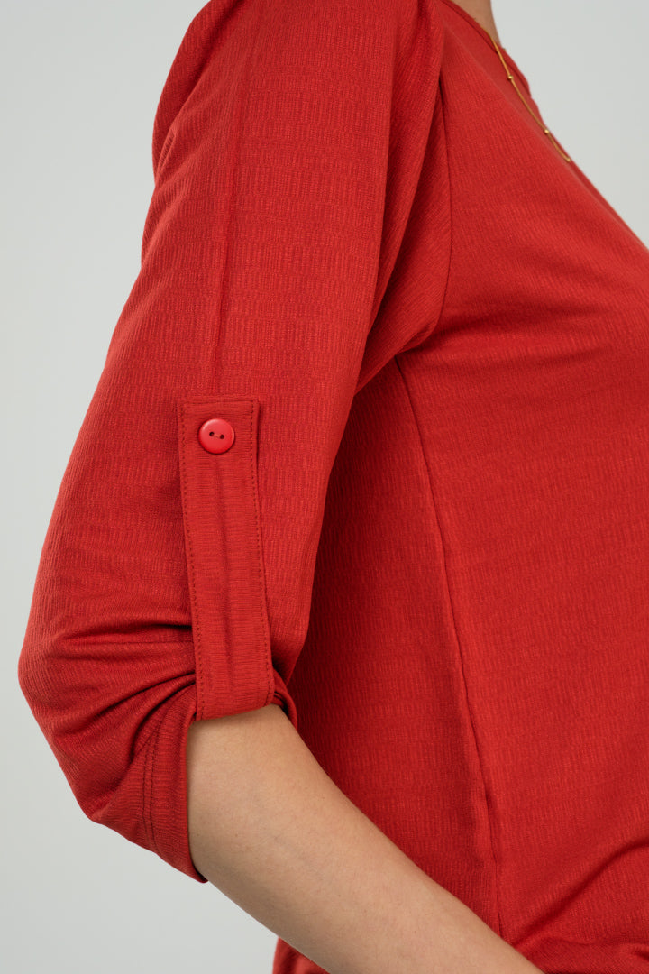 Blusa com Manga Martingale em Viscolycra Maquinetado