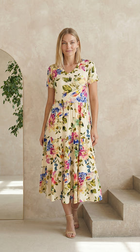 Vestido Estampado 3 Marias em Viscolycra e Estampa Digital