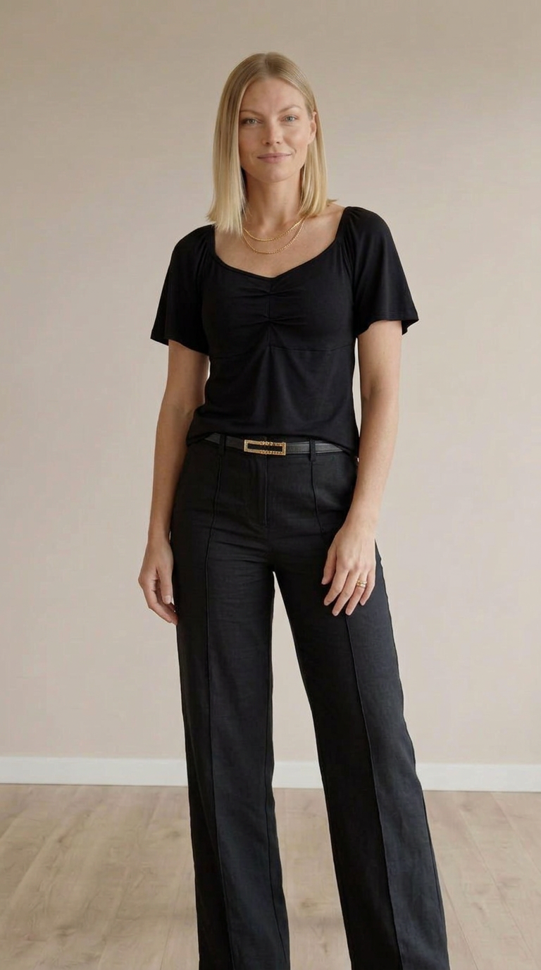 Blusa Ciganinha com Detalhe Frontal em Viscolycra