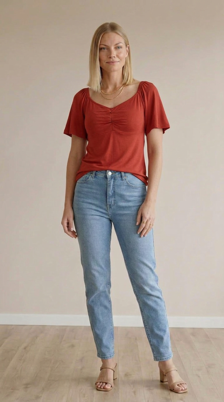 Blusa Ciganinha com Detalhe Frontal em Viscolycra